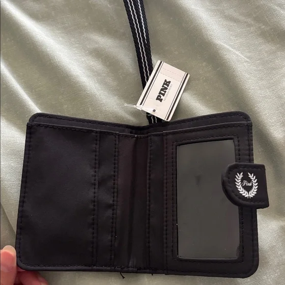 PINK Victoria's Secret Black Wallet with Strap - Picture 2 of 4
